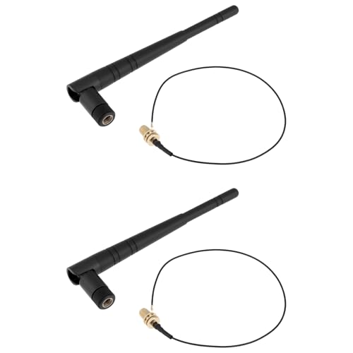 OTOTEC 2X Antena WiFi Inalámbrica de Doble Banda de 2,4-5,8 GHz Cable U.FL A SMA Hembra para Enrutadores Y Placa Base de Control Industrial.