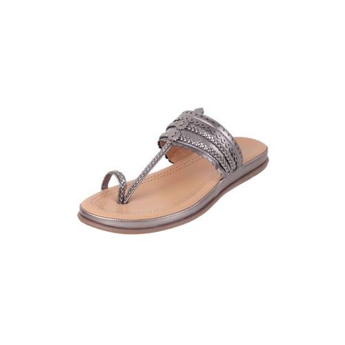Image of Metro Women Flat Kolhapuri Comfort Chappal