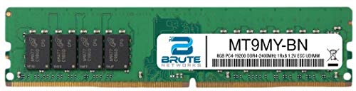 Brute Networks MT9MY-BN - 8GB PC4-19200 DDR4-2400MHz 1Rx8 1.2V ECC UDIMM (OEM PN # MT9MYƓ)