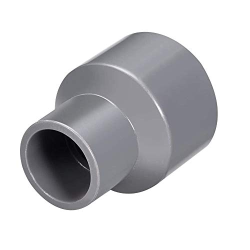 MroMax 1 unids PVC Reducción de Acoplamiento Horario de Acoplamiento de Tubería 75 mm x 63 mm Conectores Adaptador para Hogar o Uso Industrial Gris Cover