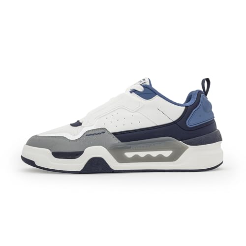 Image of Red Tape Men's Sneakers White Blue Pu Mesh TPU Round Toe Lace-Up