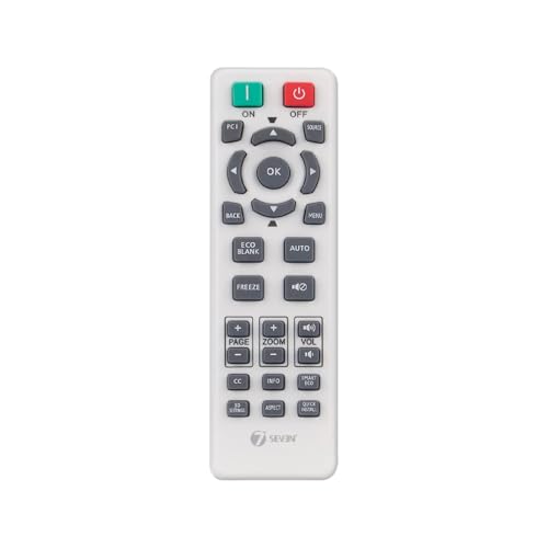Image of 7SEVEN Compatible BenQ Projector Remote Original Suitable to RS7286 MW732 MX532 MX535 MX550 SP0532 Models - Kindly Match Key by Key Exactly to Replicate Genuine Remote Function