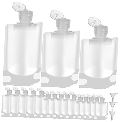 BESTYASH 18 Piezas Transparentes de Viaje Recargables para Cosméticos Contenedores Portátiles Llenado