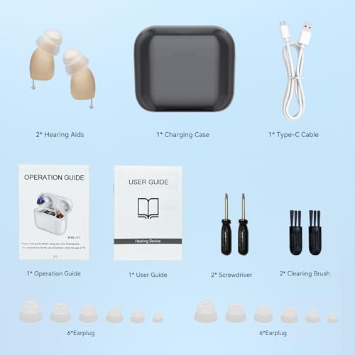 Pro Hearing Aids for Seniors, Hearing Aid Amplifiers Devices Rechargeable with Noise Cancelling, Superior Sound Quality for Adults Women Men Hearing Loss