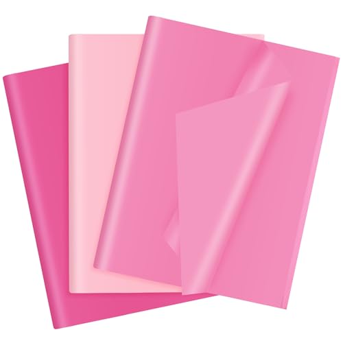 30 Sheets Pink Tissue Paper for Gift Bags Assorted Pink Tissue Paper Wrap Bulk for Decoration Weddings Birthday DIY Project Valentines Day Christmas Wrapping Crafts Decor 14 X 20 Inches