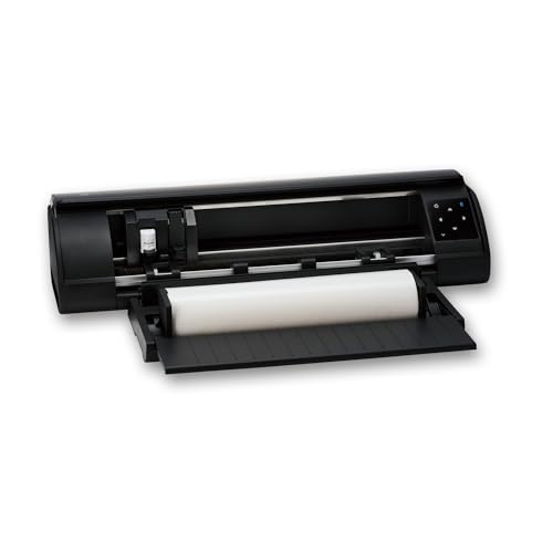 Silhouette Cameo 5 Black 12in Vinyl Cutter Bundle with Electrostatic Grip Mat Atachment, Roll Feeder, Silhouette Software, Tools, Guides, Classes, Deisgns, and More