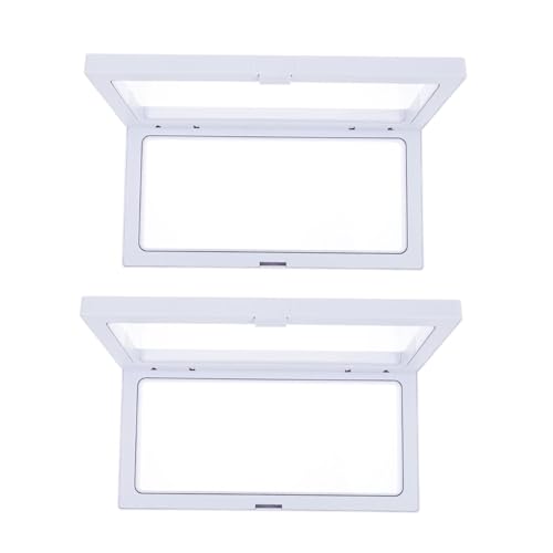 COSMEVIVI 2pezzi Cornici Flottanti Pe Per Esposizione Di Monete e Gioielli Scatola Trasparente Per Decorazioni e Accessori Design Elegante e Pratico Per Casa e Negozio