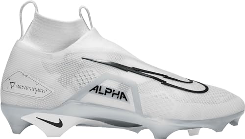 Nike Alpha Menace Elite 3 CT6648-109 White/Pure Platinum/Black Men's Football Cleats 12 US
