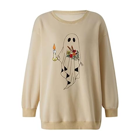 Women Long Sleeve Sweatshirt Autumn Crew Neck Christmas Tree Casual Pullover Tops Womens Fashion Printed Sweatshirts (Xmas Trees, M) Cover