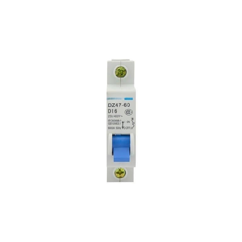 Disjoncteur DZ47-60 1P D16 magnétothermique monophasé pour courbe D 16A