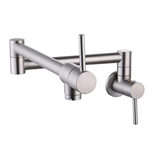 Grifos táctiles, grifos, grifos para relleno de ollas de cocina montado en la pared, grifo de agua fría de doble mango giratorio 360 telesmultifunción, grifo de cocina fregadero de cocina dibujo