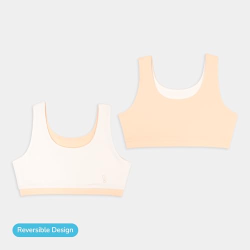 Image of YouGotPlanB Cotton Sports Bra | Ages 8-16 Years | U-Shaped Style | Non-Padded, Double-Layered for Coverage