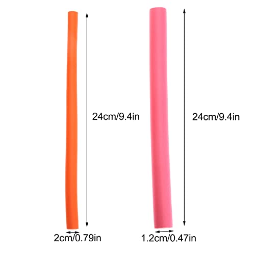 KALLORY 20 Peças Hastes De Ondulação Flexíveis Hastes Flexi De Cabelo Conjunto Rolos De Cabelo De Es