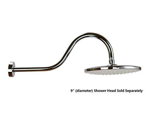 17 Inches Shower Arm Made Of Stainless Steel Water Outlet Pj1701, Long Reach Shower Head Extension Chrome Finish By Purelux #TOP4