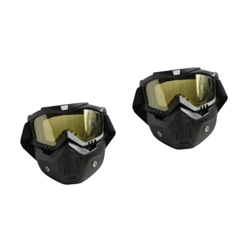 Lunettes de casque et masque facial amovible pour motards et sorties tout-terrain