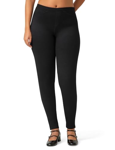 No nonsense Women's Stretch Denim Legging, Black, Small