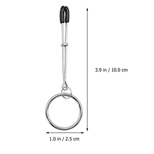 ARTIBETTER 1 par de Clipes de Metal para Mamilos Mamilos Corrente Pinças de Mamilo Anéis de Mamilo A