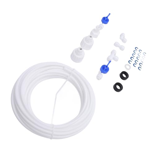 MENDUNER Refrigerator Water Line Kit, 10 Meter 1/4 Inch Food Grade PE Ice Maker Supply Line with Quick Connect Fittings, No Tools Needed for RO System, Coffee Machine, Dishwasher