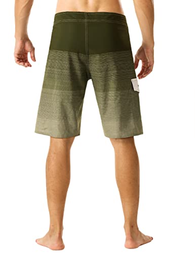 Image of unitop Men's Bathing Board Trunks Beach Shorts Holiday Hawaiian Colorful Striped