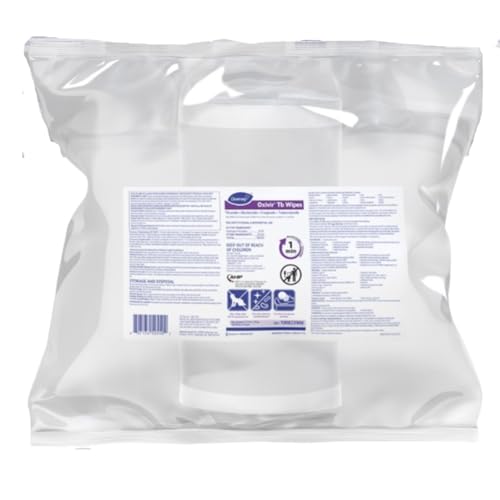 Image of Oxivir Diversey 100823906 Tb Disinfectant XL Wipes, Accelerated Hydrogen Peroxide Based Cleaner Disinfectant, Ready-to-Use, Unscented, 160-Wipes, 1 Refill Bag (Pack of 4)
