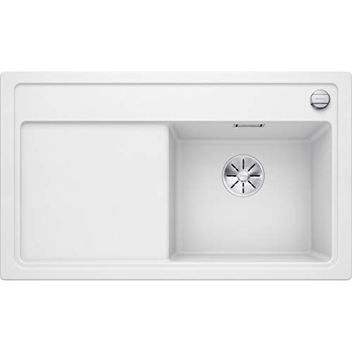 BLANCO ZENAR 45 S | Granitspüle aus SILGRANIT weiß | Einbauart: Einbau von Oben | Hauptbecken rechts | für 45 cm breite Unterschränke | Großes Becken | Reinigungsfreundliche Öberfläche