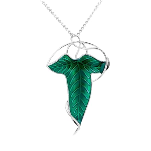 Collier Feuille Verte en Argent 925 pendentif fin et élégant pour femme