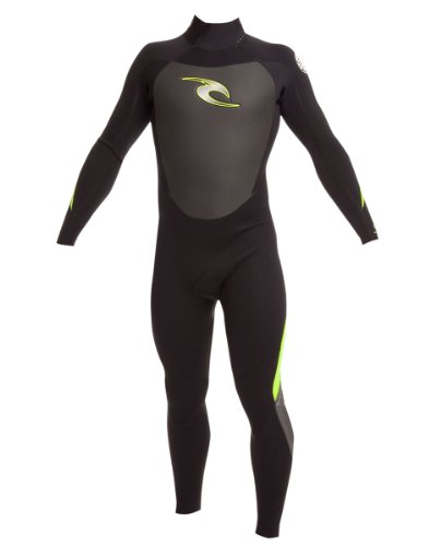 RIP CURL Boys Youth Dawn Patrol 4/3 GB Wetsuit (Black/Charcoal/Lemon 10)