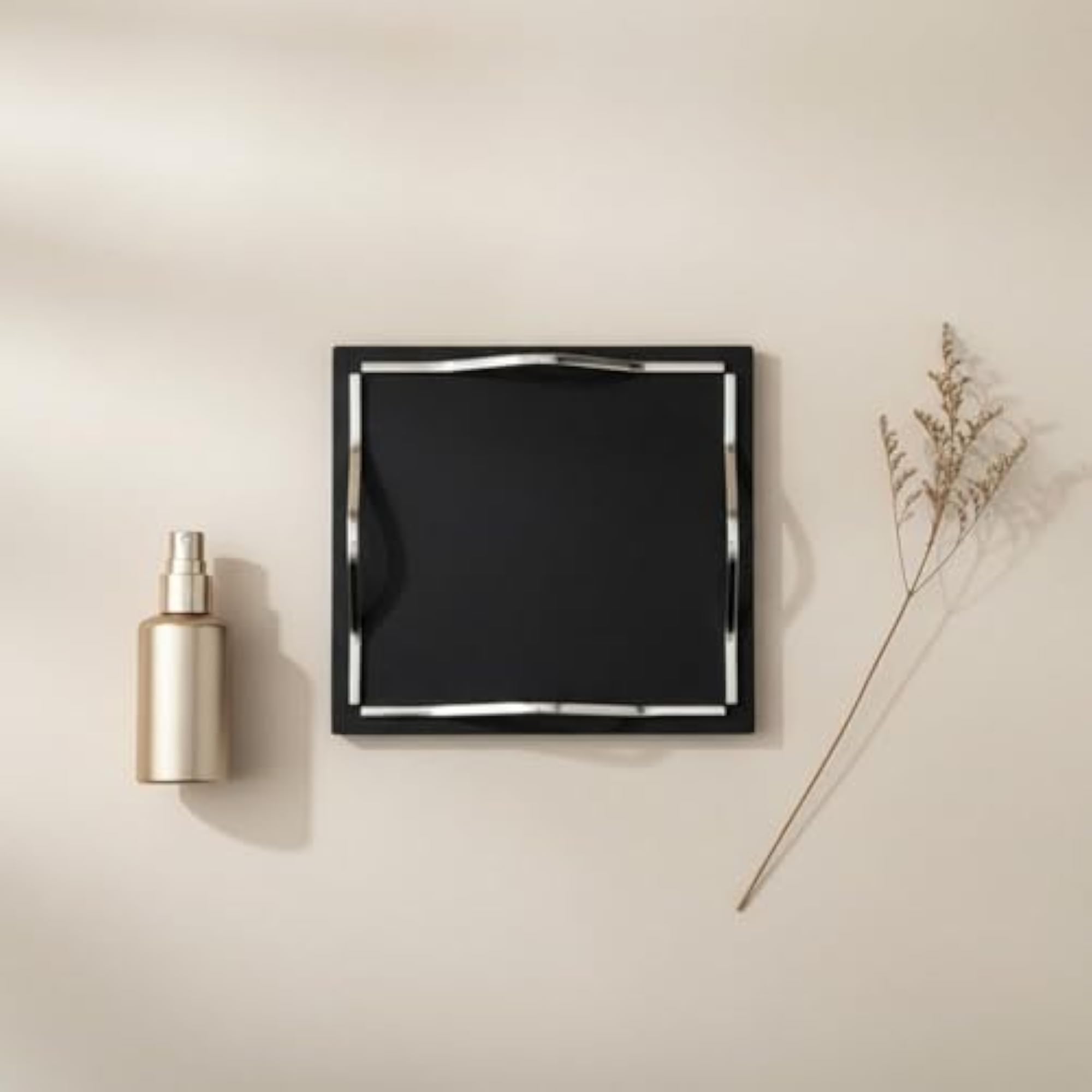 CLOVRIX® Metal Leather Dual Material Geometric Tray