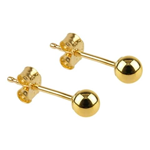 9ct Yellow Gold 3mm Ball Stud Earrings Cover