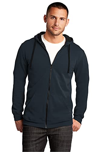 District Men's Young The Concert Fleece Full Zip Hoodie XL New Navy