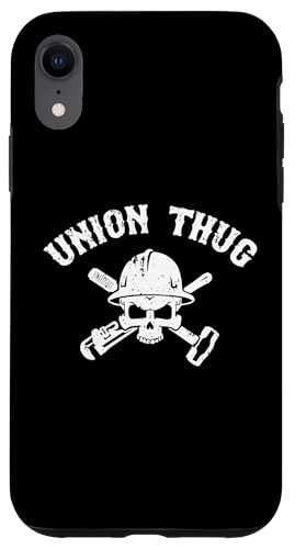 Mens Skull Skilled Labor Day Construction Worker Union Thug �X�}�z�P�[�X iPhone XR �p