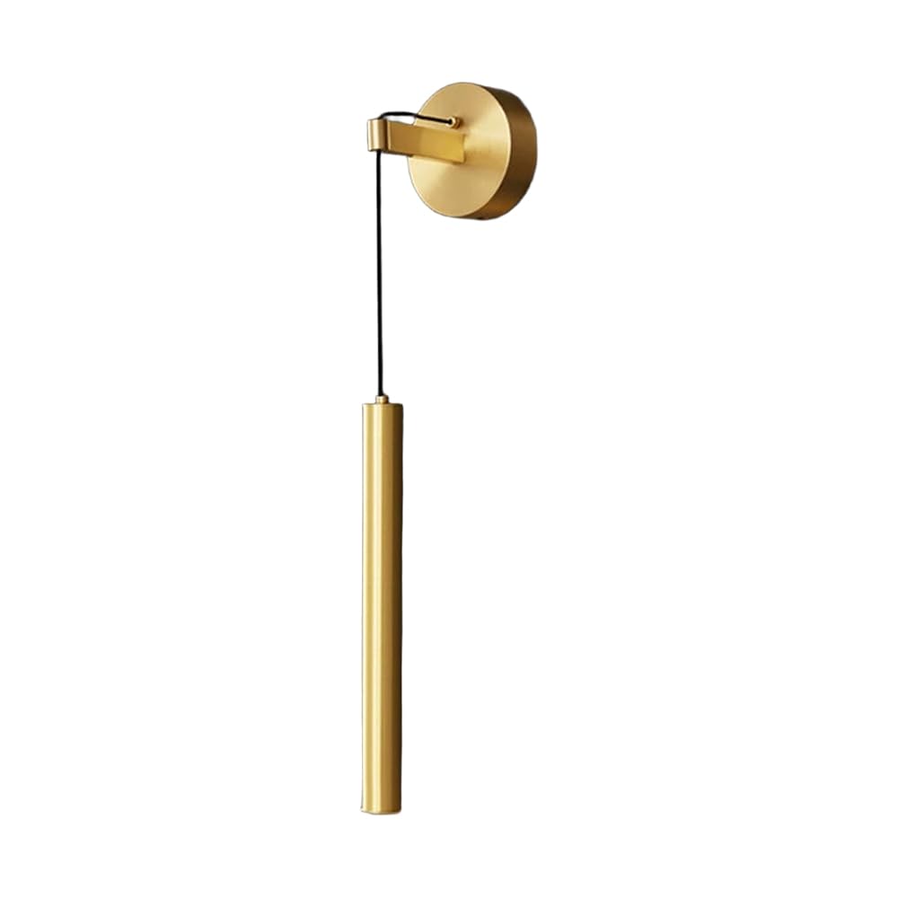 KBUUKYYXouy Wall Lights for Bedroom Brass Wall Sconce Lighting Fixture Wall Lamp Bedroom Bedside Wall Mount Spot Light 5W 3 Color Mode Hardwired Sconces for Living Room,Black(Brass)