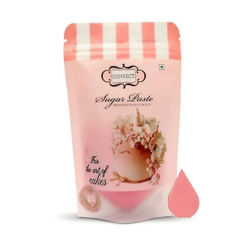 Image of Confect Old Rose Pink Fondant for Cake Decorating Fondant, Smooth & Pliable Icing for Cakes, Cupcakes & Sugarcraft | Vegan, Gluten-Free, Nut-Free, Palm Oil-Free - 250 Gms
