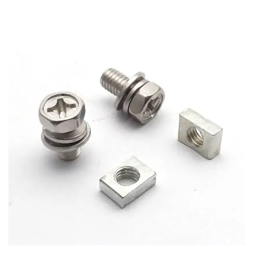 HUBXHEIY - Lot de 2 écrous et boulons de batterie universels en acier inoxydable M6 M5 for moto, scooter, VTT, motocross, 4 Ah, 5 Ah, 6 Ah, 7 Ah(M5x10mm)