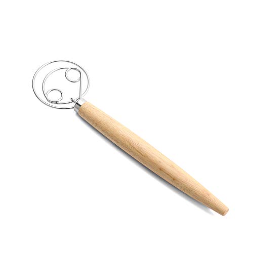 Danish Dough Whisk Mixer Blender Admixer for Cake Dessert Bread 2 Eyes Style