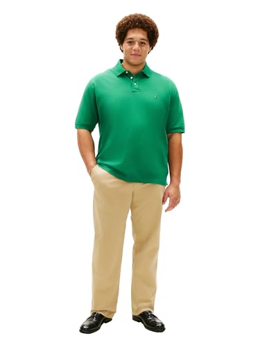 Image of Tommy Hilfiger Men's Short Sleeve Polo Shirts in Regular Fit With Stretch and Organic Pique Cotton