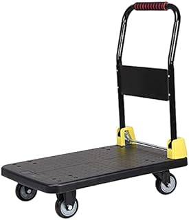Foldable Push Hand Cart Foldable Push Hand Cart for Loading and Storage Platform Truck Trolley with 360 Degree Swivel Wheels Large Loading Capacity Cart (Color : Q 4)
