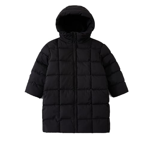 Girl Winter Coat - Kids Toddler Quilted Puffer Long Warm Jackets with Hood and Two Pockets4