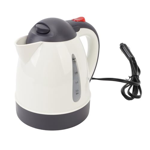 1000ml Car Electric Kettle Portable Truck Water Boiler Electric Heater Road Trip Travel Cigarette Lighter Auto Shut Off for Travel Office Kitchen(12V)