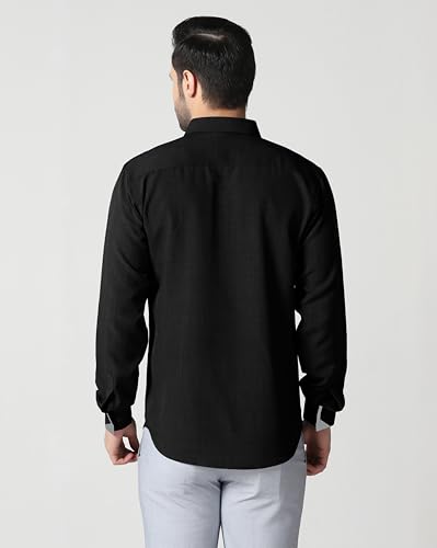 Image of TAGDO Men's Full Sleeve Shirt | Pocket Design and Spread Collar Shirt for Man (2054)