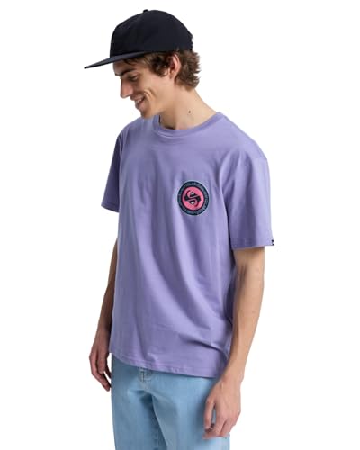T-shirt en coton Quiksilver EV Duality violet de taille L