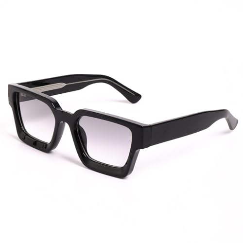 Lunettes de soleil rectangulaires contre l'éblouissement monture épaisse femme