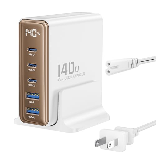 Amazon | TOPADRE 140W 充電器 急速充電 5ポート タイプc 充