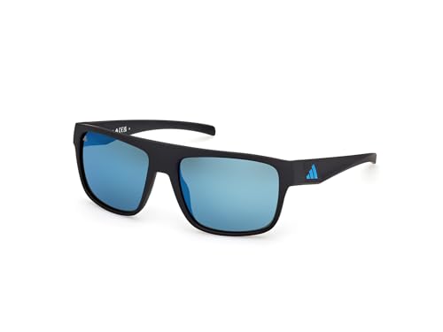 Adidas Matte Black Blue Mirror