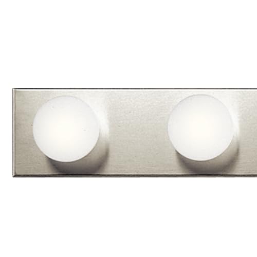 Image of Kichler Linear 48 inch Bathroom Vanity Light Fixture, 8-Light Modern Brushed Nickel Bath Bar for Bathroom Lighting over Mirror, Transitional Style (48 inch x 4.25 inch x 2 inch), 628NI