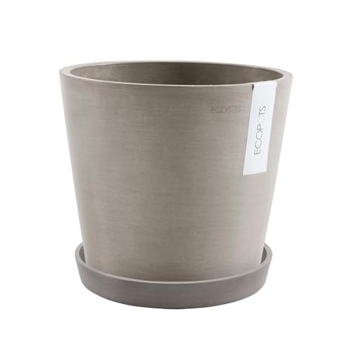 ECOPOTS Amsterdam 植木鉢 6号 おしゃれ 軽い 鉢 鉢カバー プランター 中型 北欧 インテリア プラスチック 天然石 植物 観葉植物 屋内 屋外トープ エコポッツ アンドプランツ AND PLANTS（Amazon）