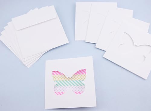 Papillo 5 DIY Cards and Envelopes 13 x 13 cm White