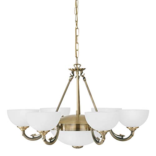 Preisvergleich Produktbild EGLO SAVOY Hängeleuchte 6+2-flammig, Metallguss, E14, 180 W, brüniert