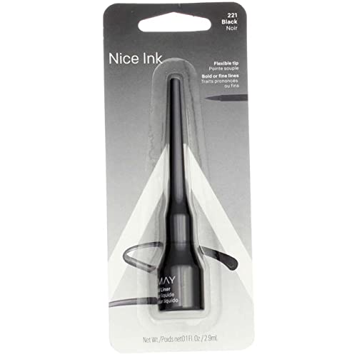 Almay Liquid Eyeliner Negro 0.1 oz Pack de 6