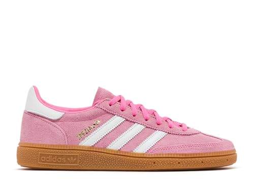 Image of adidas Handball Spezial Women's Shoes, Lucid Pink /Footwear White /Gold Metallic, Size 8.5